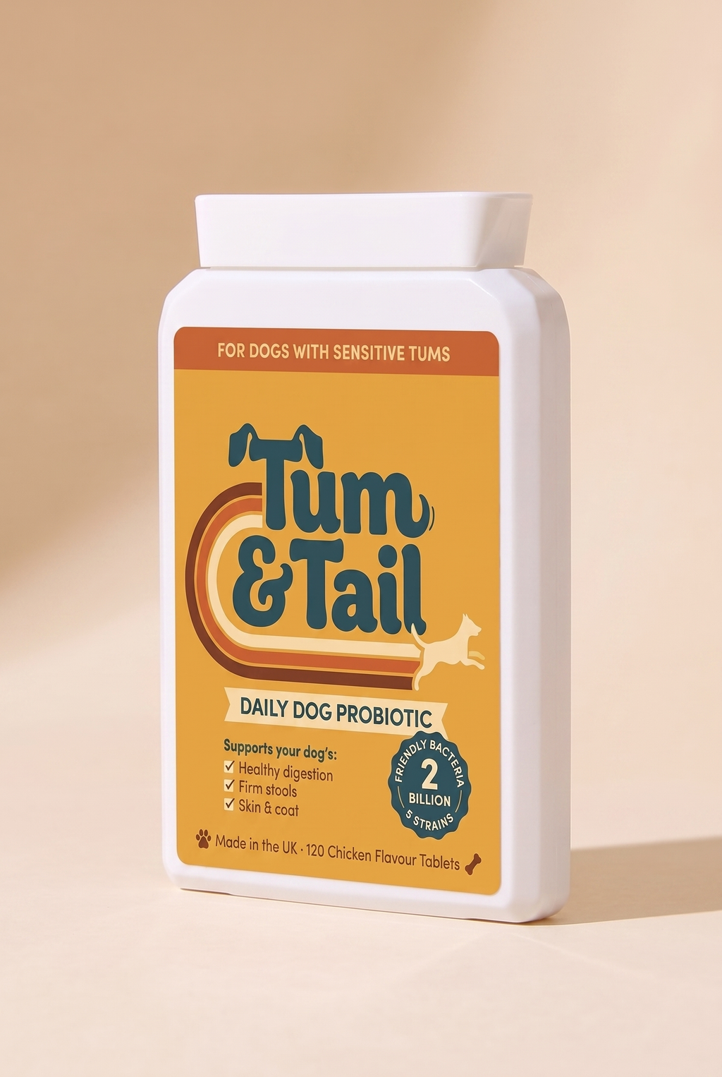 Tum & Tail Daily Dog Probiotic - three-quarter angle pack shot