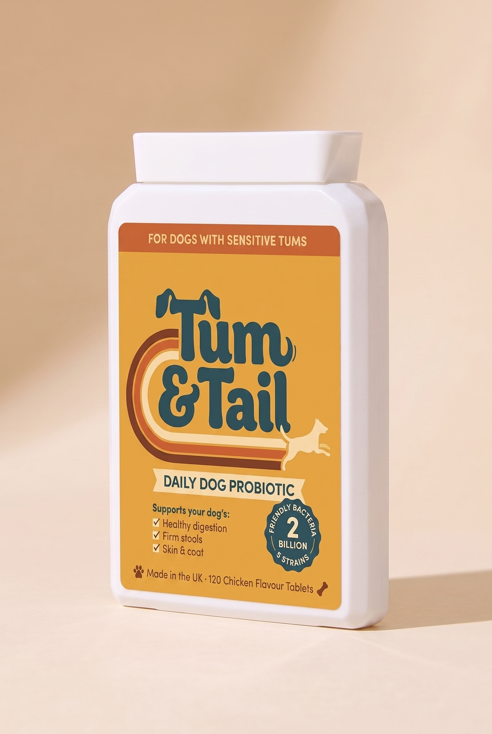 Tum & Tail Daily Dog Probiotic - three-quarter angle pack shot